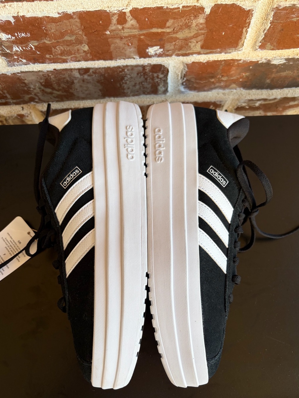 adidas VL Court Bold Core Black Cloud White Platform Sneakers Size 6 NWT - Picture 11 of 14